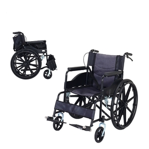 Fauteuil roulant manuel pliable à prix avantageux pour personnes âgées et handicapées, avec fonction toilette intégrée - Product Image 4