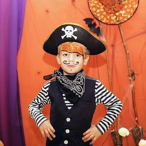 Halloween escuela jugar teatro fiesta Tri esquina Tres Esquinas bucanero disfraz accesorio <span class=keywords><strong>sombrero</strong></span> Tricorn pirata <span class=keywords><strong>sombrero</strong></span> - Product Image 6