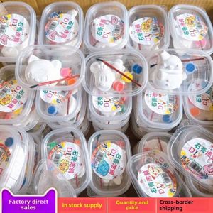 Diy Doll Graffiti Painted Plaster Model Car Decor <b>Creative</b> Handmade <b>Gift</b> Children - Product Image 6