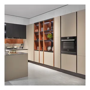 Stainless Steel Kitchen Furniture Modern Modular Cabinets Customized Made Kitchen Cabinets