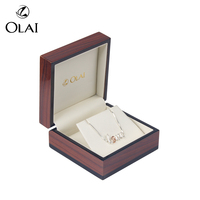 Boîte à collier à longue chaîne en bois vente en gros paquet de montre de bijoux de quantité minimale de commande bas mallette de rangement pour cadeau d'anniversaire