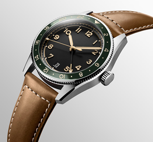 Reloj automático de doble hora para hombre con esfera luminosa giratoria, correa de cuero, ventana de fecha, reloj de pulsera deportivo informal Longinesing - Product Image 5