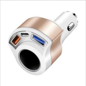 Wholesale <b>USB</b> 18W Car Charger <b>Type</b>-<b>C</b> & 2 <b>USB</b> Smart Mini Portable 12V/24V Car Fast Charger QC3.0 PD for Mobile Phone - Product Image 2