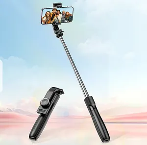 Nouveau L21 autoportrait tir Portable trépied sans fil Bluetooth Selfie bâton avec trépied Bluetooth télécommande