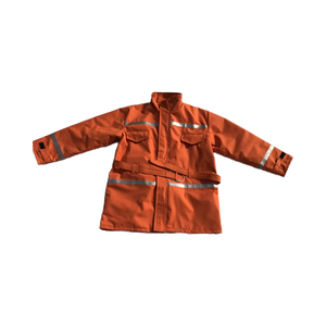 EN469-2005 Aramid Vierschichtiger Feuerwehr-Chemikalienschutzanzug Orange <span class=keywords><strong>Farbe</strong></span> Jiangbo Marke DTXF-93-II (<span class=keywords><strong>E</strong></span>) Modell Kategorie 1 - Product Image 1