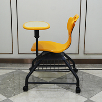 Chaise d'étude universitaire avec tablette d'écriture, mobilier de salle de classe, chaise d'étudiant pour l'éducation