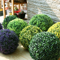 Boule de plantes artificielles persistantes pour décoration de table de mariage, herbe cerise, herbe de Milan, lavande pour ornement intérieur de maison, hôtel, hall