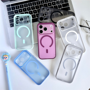 Coque antichoc transparente en cristal pour iPhone 18 Pro Max 17 16 15 14 avec chargeur magnétique sans fil et protection d'objectif d'appareil photo - Product Image 1