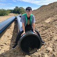 Tuyau d'alimentation en eau PE100 HDPE de grand diamètre durable DN800 DN1000 DN1400, tuyau flexible souterrain pour l'alimentation en eau