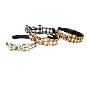 Serre-tête en tissu à carreaux pour femme, accessoires capillaires décontractés, origine Yiwu, motif aléatoire, design color block - Product Image 5