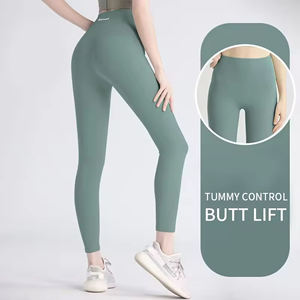 Freemind 2025 Customized High Elastic Waist Plus Size Sport & Daily Wear <b>Pants</b> Solid Women <b>Yoga</b> Leggings Scrunch Butt Design ODM - Product Image 2