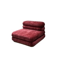 Meubles de design européens modernes de luxe, canapé modulaire en tissu, chaise sans accoudoirs en velours performant