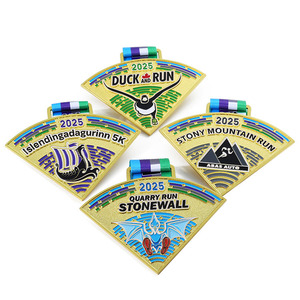 Medallas Personalizadas <span class=keywords><strong>de</strong></span> Aleación <span class=keywords><strong>de</strong></span> Zinc y Metal, Medalla <span class=keywords><strong>de</strong></span> <span class=keywords><strong>Oro</strong></span> Esmalte 5K Run Stony Mountain Running, Rompecabezas Combinado <span class=keywords><strong>de</strong></span> 4 Piezas, Medallas Deportivas - Product Image 2