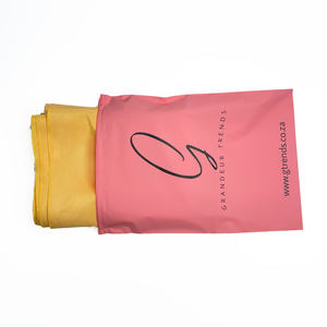 Bolsa de ropa rosa con logo personalizado, bolsa de embalaje para jeans y vestidos, bolsa con cierre zip, bolsa de plástico con cierre zip para boutique - Product Image 4