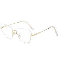 Bonbons coloré couleur changeante Protection des yeux Prescription lunettes ordinateur ressort charnière métal demi-monture lunettes