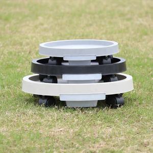 Plateau roulant gris de 28.6cm Plateau de <span class=keywords><strong>pot</strong></span> de fleur <span class=keywords><strong>avec</strong></span> soucoupe de <span class=keywords><strong>pot</strong></span> de roues <span class=keywords><strong>avec</strong></span> roue - Product Image 3