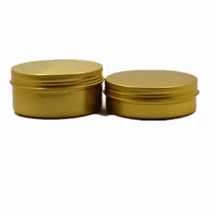 Fast Shipping Round Aluminum Tin Jar Aluminum Cosmetics Jar Metal Tins Wholesale Aluminum Can Storage Sample Cream Jar