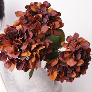 <span class=keywords><strong>Meetyou</strong></span> Fleurs artificielles réalistes en soie, Hortensia rétro d'automne, hydratantes pour les mains, de haute qualité, accessoires de photographie de mariage, décoration intérieure - Product Image 2