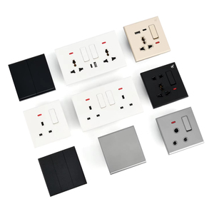 Interrupteurs électriques <span class=keywords><strong>de</strong></span> haute qualité, sur mesure, norme britannique, 1/2/3/4 voies, <span class=keywords><strong>prise</strong></span> murale 13A pour la maison, l'hôtel, le bureau - Product Image 2