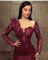Robes de soirée de luxe, manches bouffantes à paillettes, robe de soirée élégante sirène pour femmes