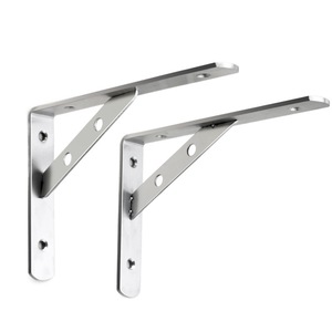 Support mural triangulaire en acier inoxydable Booumu pour étagère, rangement cuisine et salle de bain, durable, moderne et simple - Product Image 5
