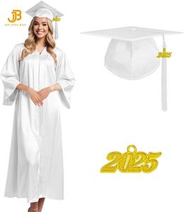 Venta al por mayor uniforme escolar barato de fábrica personalizado brillante vestidos de graduación gorra con borla uniformes para adultos bata de Graduación - Product Image 2