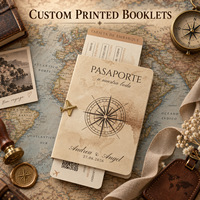 Carnet de voyage souvenir en cuir personnalisé avec impression à chaud, fabricant de livres d'invitation et de passeports