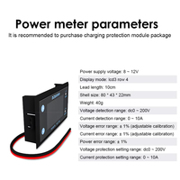 Pengukur daya Voltmeter presisi tinggi, pengukur daya, Voltmeter presisi tinggi, tampilan LCD 4/5 digit, pengukur daya arus voltase, DC 0 ~ 200v 10A