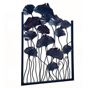 Puerta de Jardín de Hierro Forjado a Mano, Galvanizada en Caliente + Pintura Antioxidante de 3 Capas, con Bisagra Flexible de Apertura Interior y Exterior para Villa - Product Image 1