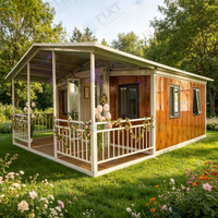 FLKT Module de bureau préfabriqué, résistant aux intempéries et ignifuge, pour jardin, studio mobile, espace de travail de luxe, chambre pliable et extensible de 20 pieds