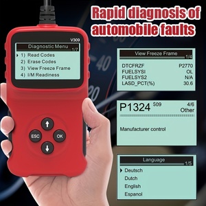 Red V309 cầm tay OBD II công cụ chẩn đoán lỗi máy quét chẩn đoán ô tô và Đầu đọc mã cho phân tích động cơ xe hơi - Product Image 4