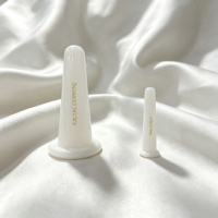 Outils de massage chinois, ensemble de 2 ventouses faciales en silicone sous vide, ventouses Hijama, ensemble de massage par ventouses pour le visage