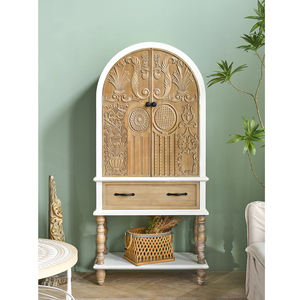INNOVA HOME <span class=keywords><strong>Buffet</strong></span> en bois massif <span class=keywords><strong>buffet</strong></span> <span class=keywords><strong>buffet</strong></span> design arqué moderne rétro pour salle à manger cuisine salon hôtel ferme - Product Image 1