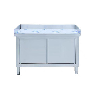 Table de cuisine Victory Kitchen modèle VCT, en acier inoxydable, avec armoire, pour boulangerie, hôtel, restaurant - Product Image 4