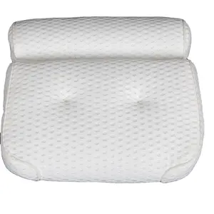 Hot Selling 3D Air Mesh Bath Pillow Spa Bathtub Pillows With Strong Suction Cups