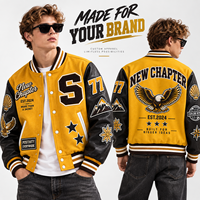 Veste de baseball personnalisée pour homme, style universitaire, broderie chenille, mélange de laine, avec logo personnalisé OEM ODM, pour l'école
