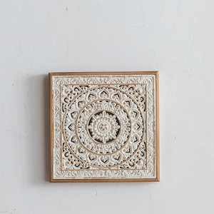 Decoración de granja de alta calidad para sala de estar, adorno colgante Retro <span class=keywords><strong>blanco</strong></span> hecho a mano, decoración de pared de madera rústica - Product Image 5