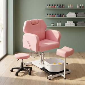 Silla de pedicura y manicura para salón de belleza, silla reclinable para masaje de pies, silla para baño de pies. - Product Image 1