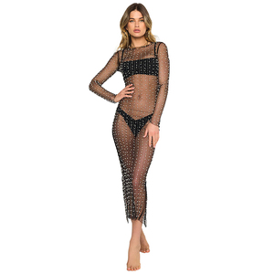 Chic Styles and Comfort in sleeve nude mesh dress for Trendy Women