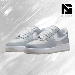 Nike Air Force 1 '07 Lv8 'wolf Grey Patent' Chaussures décontractées pour hommes, baskets respirantes - Product Image 2