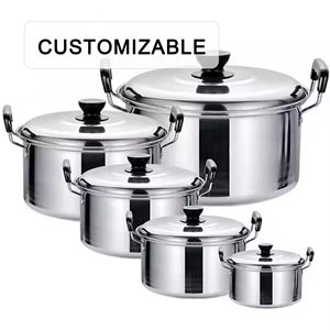 Juego de Ollas de Acero Inoxidable de 10 Piezas, Venta al Por Mayor de Fábrica, Olla, Cacerola, Apto para Lavavajillas y Horno, Ecológico, para el Hogar - Product Image 1