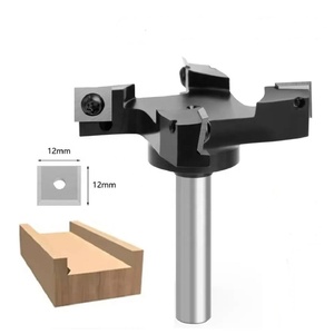 1PC12mm 1/2 tige lame remplaçable mèche de rabotage face fin <span class=keywords><strong>fraise</strong></span> Insert-Style Spoilboard CNC surfaçage routeur Bits pour le bois - Product Image 1