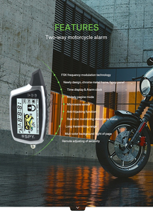 Système d'alarme moto bidirectionnel SPY Safeguard avec fonction anti-hijacking, démarrage à distance du moteur, portée de surveillance de 3500 m, étanche, en ABS - Product Image 4