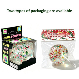 Wholesale 2026 Best Selling Christmas Holiday Party Squishy Cube Toys Gifts for Kids Snowball Christmas Squishy - Product Image 4