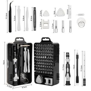 Jeu de tournevis de précision magnétique multifonctionnel 115-en-1 OEM professionnel portable à manivelle pour téléphone portable et tablette - Product Image 5
