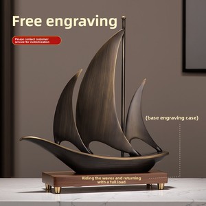 Coffret Cadeau d'Ouverture d'Entreprise Bateau en Bois Fait Main pour Dirigeants et Supérieurs – Décoration Haut de Gamme et Élégante - Product Image 2