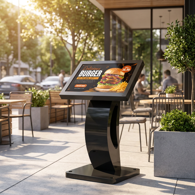 Custom Outdoor Digital Signage Touch Screen Kiosk With High Brightness Display Capacitive Touch Function Remote Management