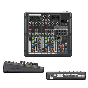 6 채널 USB 미니 사운드 믹싱 콘솔 오디오 믹서 앰프 BT 48V 팬텀 파워 노래방 Ktv DJ 무대 - Product Image 1