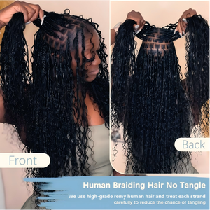 <span class=keywords><strong>Capelli</strong></span> Umani Boho Ricci all'Ingrosso per Trecce, Senza Nodi, Senza Trama, Onda Profonda, <span class=keywords><strong>Capelli</strong></span> Grezzi Cambogiani per Extension - Product Image 2