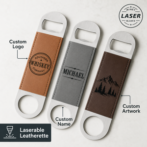 Abridor de Botellas de Cuero Sintético Personalizable con Logotipo, Abridor de Cerveza Plano, Regalo Promocional, Recuerdo de Fiesta, Barra de Bar - Product Image 1